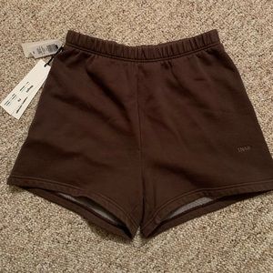 Chocolate brown Aritzia sweat shorts